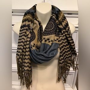 Womens 100% Pashmina Scarf NWOT